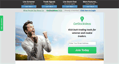 Desktop Screenshot of getstockideas.com